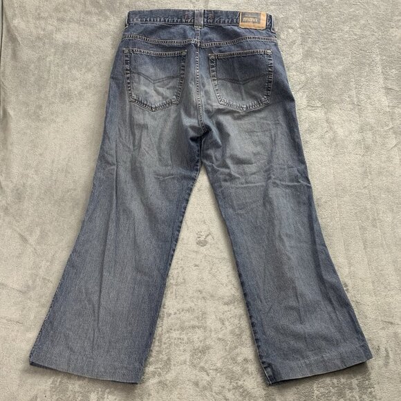 Mavi Jeans Mens 34x27 Blue 170 Max Wide Leg Denim Zip Fly Blind Hem Casual - Picture 15 of 16